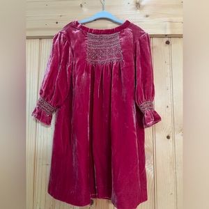 Bonpoint Mulberry crushed velvet dress
